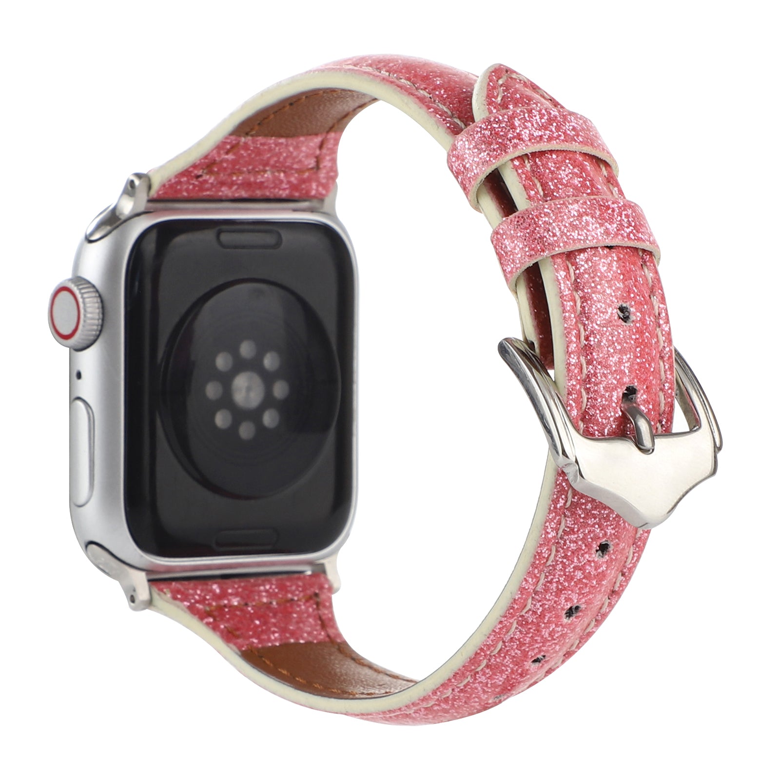 Glitter Powder Decor PU Leather Watch Strap for Apple Watch Series 9 8 7 41mm SE (2023) SE(2022) SE 6 5 4 40mm 3 2 1 38mm Glitter Powder Decor PU Leather Watch Strap for Apple Watch Series 9 8 7 41mm SE (2023) SE(2022) SE 6 5 4 40mm 3 2 1 38mm